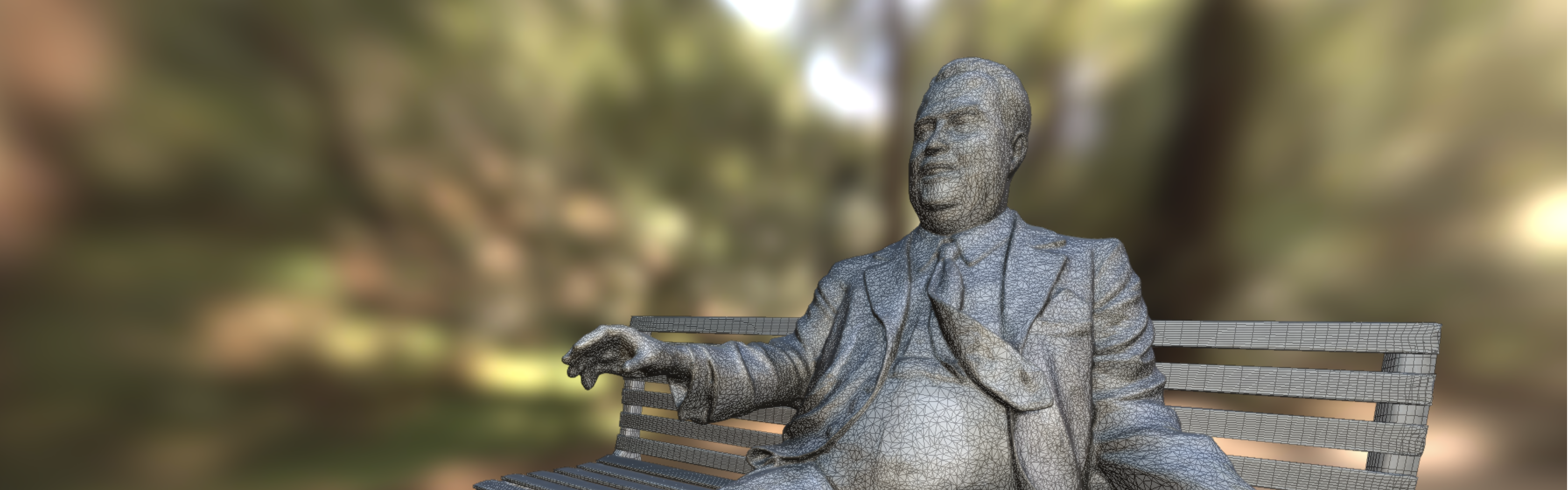 3D model of statue of Herman B Wells