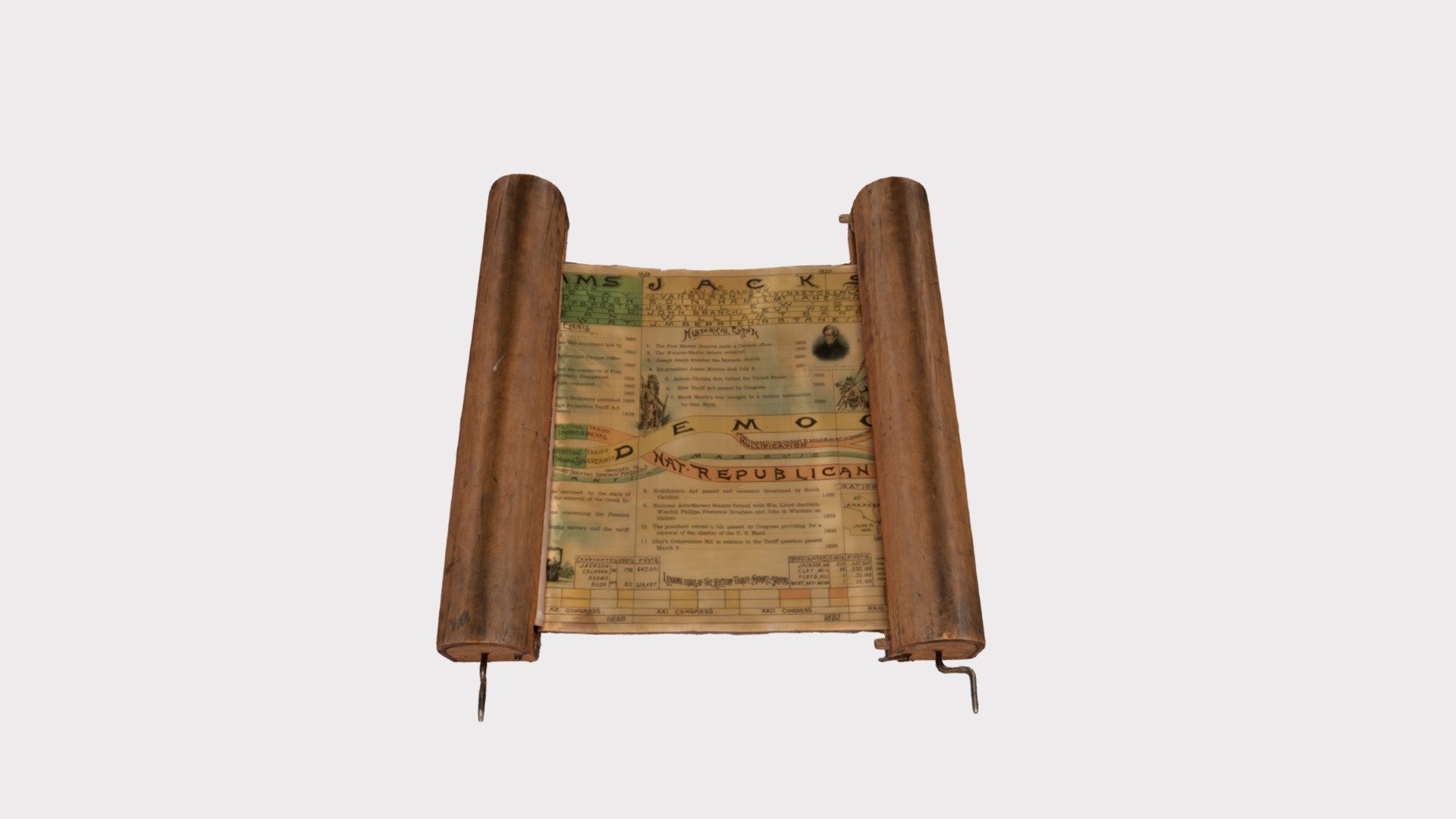 Map Scroll Case open to show map